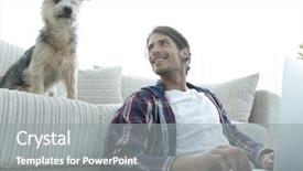  Presentation with tea cupping - PPT layouts featuring handsome guy is drinking tea background and a gray colored foreground