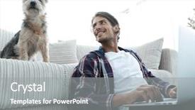  Presentation with tea cupping - Amazing theme having handsome guy is drinking tea backdrop and a gray colored foreground