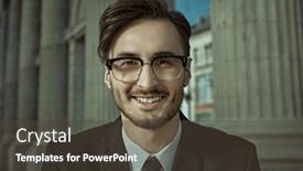  Presentation with black man fashion - Slides with handsome-happy-young-man-posing and a  colored foreground