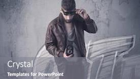  Presentation with graffiti - Slide deck enhanced with handsome-hipster-guy-with-beard background and a gray colored foreground