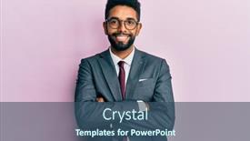  Presentation with beard - Theme having handsome-hispanic-business-man background and a ocean colored foreground