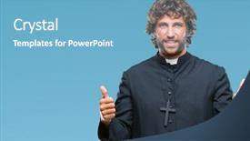  Presentation with catholic pray - Theme with handsome hispanic catholic priest man over isolated background success sign doing positive gesture with hand thumbs up smiling and happy looking at the camera with cheerful expression winner background and a light blue colored foreground