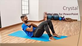  Presentation with exercise mat - Theme with handsome-hispanic-man-doing-exercise background and a lemonade colored foreground