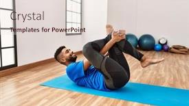  Presentation with exercise mat - Presentation with handsome-hispanic-man-doing-exercise background and a lemonade colored foreground