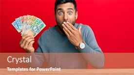  Presentation with australian - Colorful slides enhanced with handsome-hispanic-man-holding-australian backdrop and a coral colored foreground