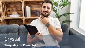  Presentation with infection - Theme having handsome-hispanic-man-holding-clipboard background and a ocean colored foreground