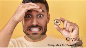  Presentation with hispanic - Presentation featuring handsome-hispanic-man-holding-uniswap background and a coral colored foreground