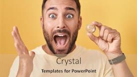  Presentation with cryptocurrency - Slide set with handsome-hispanic-man-holding-uniswap background and a lemonade colored foreground