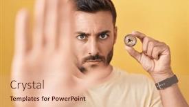  Presentation with hispanic - PPT layouts consisting of handsome-hispanic-man-holding-uniswap background and a  colored foreground