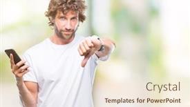  Presentation with hispanic - Cool new PPT layouts with handsome-hispanic-man-model-sending backdrop and a cream colored foreground