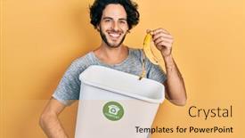 Presentation with fertilizer organic - Slide set having handsome-hispanic-man-recycling-banana background and a yellow colored foreground
