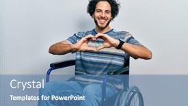  Presentation with romantic love - Amazing presentation theme having handsome-hispanic-man-sitting backdrop and a teal colored foreground