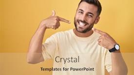  Presentation with health - PPT layouts with handsome-hispanic-man-standing-over background and a lemonade colored foreground