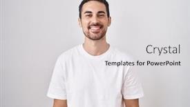  Presentation with hispanic - Slide set consisting of handsome-hispanic-man-standing-over background and a  colored foreground