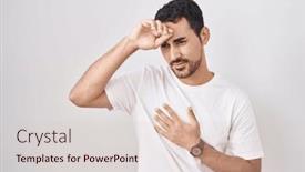  Presentation with flu virus - PPT theme having handsome-hispanic-man-standing-over background and a  colored foreground