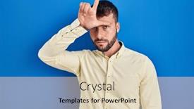  Presentation with hispanic - PPT theme with handsome-hispanic-man-standing-over background and a lemonade colored foreground