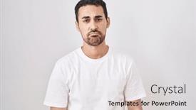  Presentation with crying - PPT theme having handsome-hispanic-man-standing-over background and a  colored foreground