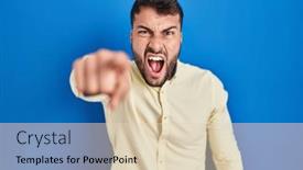  Presentation with hispanic - Slide deck enhanced with handsome-hispanic-man-standing-over background and a  colored foreground