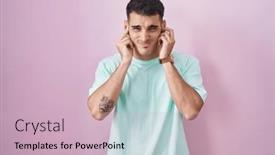  Presentation with hispanic - PPT theme enhanced with handsome-hispanic-man-standing-over and a  colored foreground