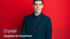  Presentation with hispanic - Beautiful PPT theme featuring handsome-hispanic-man-wearing-business backdrop and a navy blue colored foreground