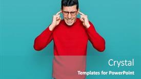  Presentation with noise - Beautiful theme featuring handsome-hispanic-man-wearing-casual backdrop and a teal colored foreground