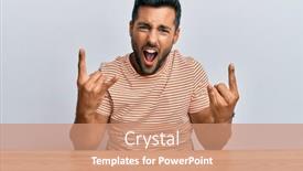  Presentation with rock star - Slide deck consisting of handsome-hispanic-man-wearing-casual background and a coral colored foreground