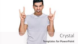  Presentation with rock star - Amazing slides having handsome-hispanic-man-wearing-casual backdrop and a sky blue colored foreground