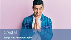  Presentation with forgiveness - Cool new slide deck with handsome-hispanic-man-wearing-casual backdrop and a ocean colored foreground