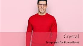  Presentation with hispanic - Beautiful PPT theme featuring handsome-hispanic-man-wearing-casual backdrop and a  colored foreground