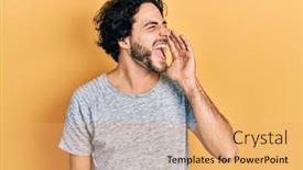  Presentation with hispanic - Presentation theme consisting of handsome-hispanic-man-wearing-casual background and a  colored foreground