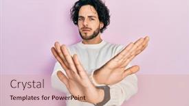  Presentation with hispanic - Presentation design having handsome-hispanic-man-wearing-casual background and a coral colored foreground