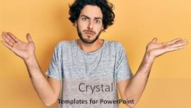  Presentation with idea - Slide set consisting of handsome-hispanic-man-wearing-casual background and a  colored foreground