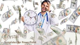  Presentation with eye doctor - Amazing slide set having handsome-hispanic-man-wearing-doctor backdrop and a lemonade colored foreground