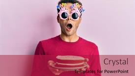  Presentation with happy birthday cake - PPT layouts featuring handsome-hispanic-man-wearing-funny background and a crimson colored foreground