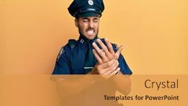  Presentation with inflammation - Amazing theme having handsome-hispanic-man-wearing-police backdrop and a yellow colored foreground