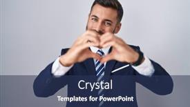  Presentation with romantic love - Slide set having handsome-hispanic-man-wearing-suit background and a ocean colored foreground