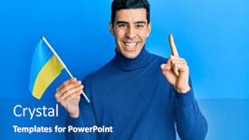  Presentation with ukraine - Slide set consisting of handsome-hispanic-man-wearing-ukraine background and a ocean colored foreground