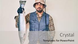  Presentation with beard - Colorful PPT theme enhanced with handsome-hispanic-man-with-beard backdrop and a light gray colored foreground