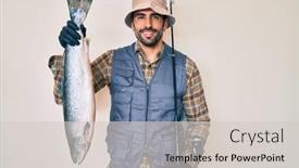  Presentation with beard - Beautiful PPT layouts featuring handsome-hispanic-man-with-beard backdrop and a light gray colored foreground