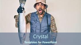  Presentation with beard - Colorful presentation enhanced with handsome-hispanic-man-with-beard backdrop and a ocean colored foreground