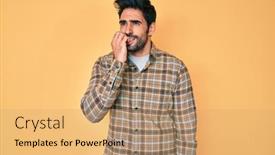  Presentation with nails - Colorful theme enhanced with handsome-hispanic-man-with-beard backdrop and a coral colored foreground