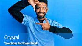  Presentation with male nurse - Beautiful theme featuring handsome-hispanic-man-with-beard backdrop and a teal colored foreground