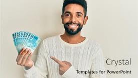  Presentation with beard - Presentation design consisting of handsome-hispanic-man-with-beard background and a lemonade colored foreground