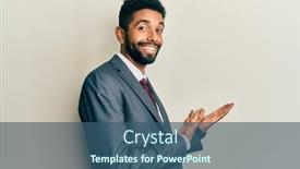  Presentation with beard - Audience pleasing theme consisting of handsome-hispanic-man-with-beard backdrop and a ocean colored foreground