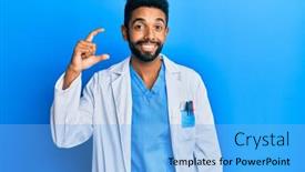  Presentation with beard - PPT layouts having handsome-hispanic-man-with-beard background and a light blue colored foreground