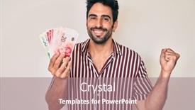  Presentation with beard - Slide set with handsome-hispanic-man-with-beard background and a coral colored foreground
