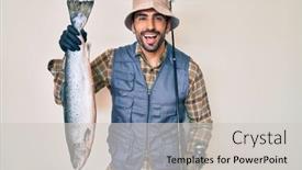  Presentation with beard - Presentation consisting of handsome-hispanic-man-with-beard background and a light gray colored foreground