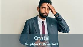  Presentation with fever - Audience pleasing slide set consisting of handsome-hispanic-man-with-beard backdrop and a ocean colored foreground