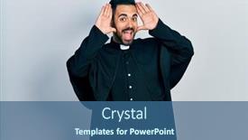  Presentation with catholic - Colorful slide deck enhanced with handsome-hispanic-man-with-beard backdrop and a ocean colored foreground