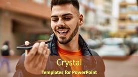  Presentation with beard - Audience pleasing slide deck consisting of handsome-hispanic-man-with-beard backdrop and a  colored foreground